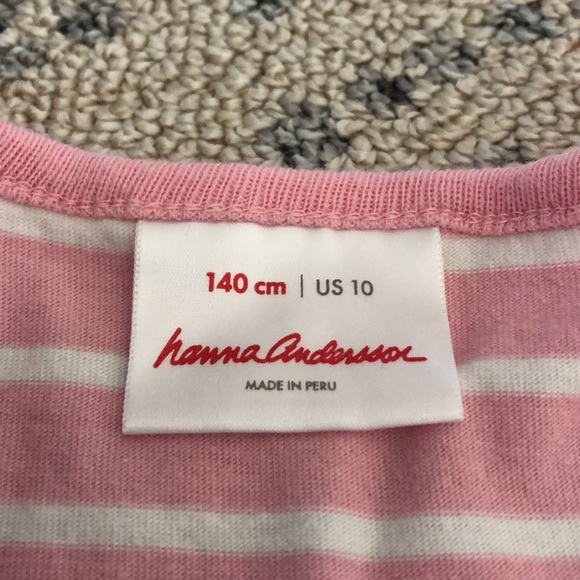 Hanna Andersson sleeveless stripe pocket dress size 10 - Picture 3 of 4